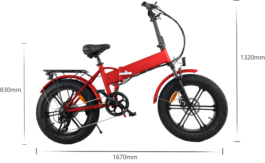锂电电动自行车-电动车尺寸